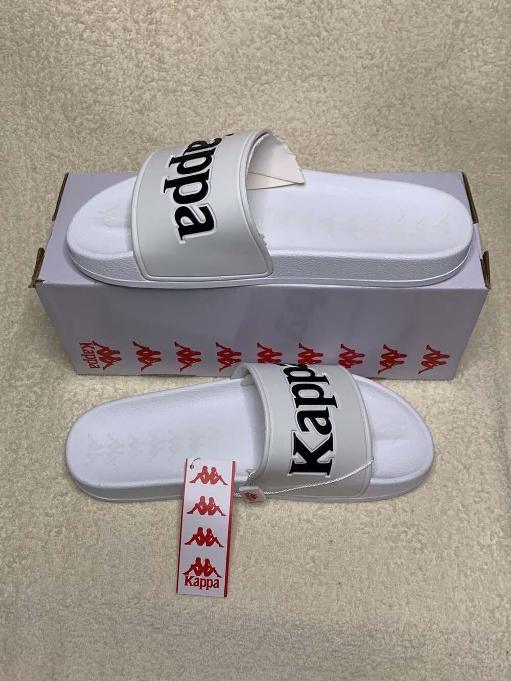 Kappa 222 Banda Adam 16 White Slides New With Box Men Size 11